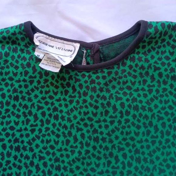 Vintage Neiman Marcus Adrienne Vittadini 80s Animal Print Medium Sweater Leopard - Picture 4 of 12